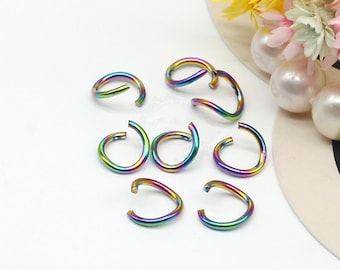 100 Stück 6x0,8 mm Edelstahl Biegeringe, offene Biegeringe, verstellbare Ringe, Spaltringe für die Schmuckherstellung