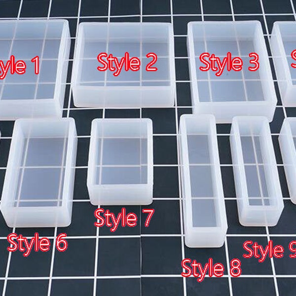 Cuboid chiaro Silicone Mold, Manuale Rettangolo Stampo, Cuboide Epoxy Resin Craft Mold, Decorazione Resin Mold,Fai da Y Epoxy Mold,Silicon Mold,169