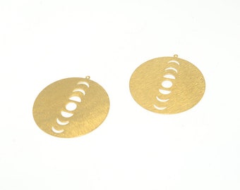 10pcs 40x0.6mm Brass earrings, Earring connector, Earring pendant, Jewelry Supplies, Brass jewelry, Circle shape earrings, S208