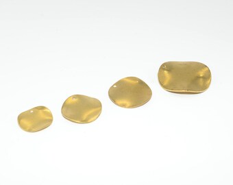 100 piezas de pendientes de latón, fornituras para pendientes, conectores para pendientes, colgantes para pendientes, suministros para joyería, joyería de latón, pendientes circulares, S93