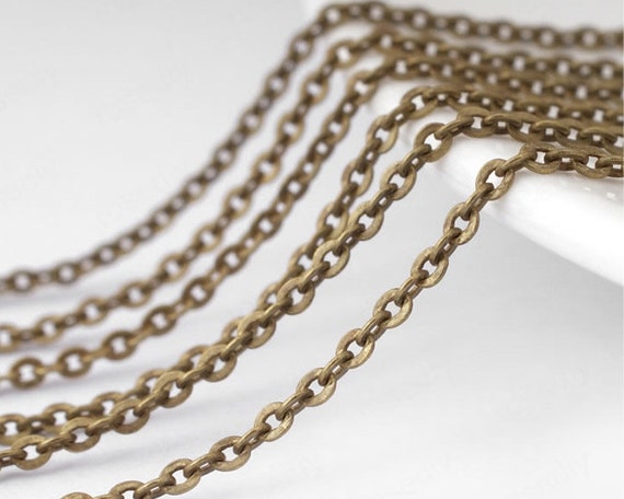 Wholesale 5 Meters 1mm 1.5mm 2mm 2.8mm Antique Bronze Flat O