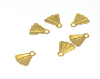 200pcs 7x8x0.3mm Brass earrings,  Earring connector, Earring pendant, Jewelry Supplies, Brass jewelry,Fan shape earrings, S27
