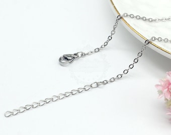 2.5mm Volt Link Cable Chain Necklace, Sterling Silver