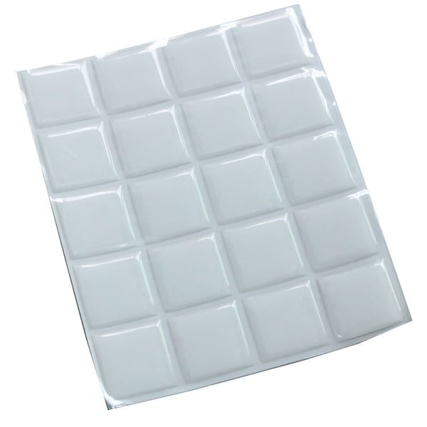 30pcs 1 inch (25.4mm) Square Clear Epoxy Stickers, Square 3D Epoxy Dome Lens Stickers, High Quality Stickers for Pendants & Scrapbooks