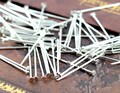 100pcs 24mm Bright Silver T Pin/ Headpins Findings