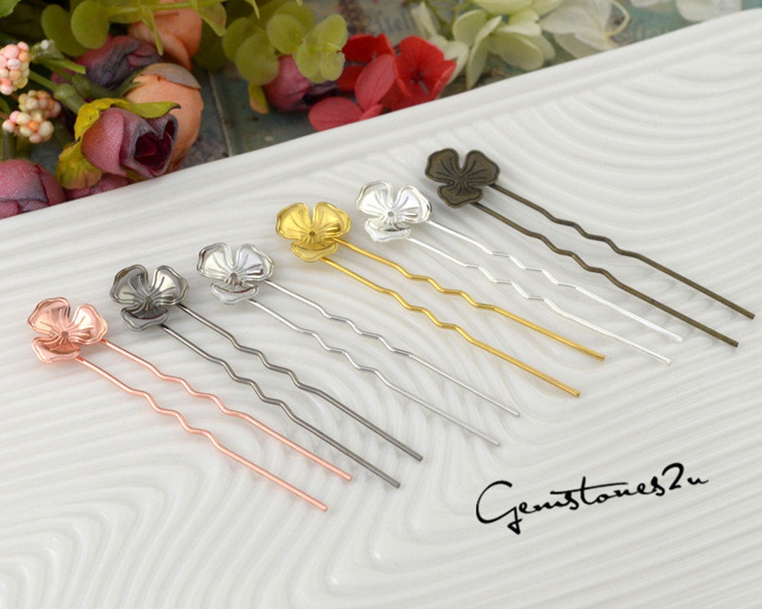 20pcs Brass Cameo Setting Hair Pins Wedding Hair Pins Prom Etsy