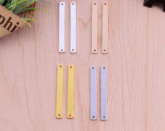 20pcs / 50pcs / 100pcs High Quality Rectangle Pendant Charms / Connector with a Two Hole -- PA261