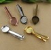 10pcs 16mm Tie Tack Bezel Blanks-Tie Tack Findings-Tie Tack Backs-Wholesale Tie Tack Pins- Glass Cabochon Setting -- 6 colors 