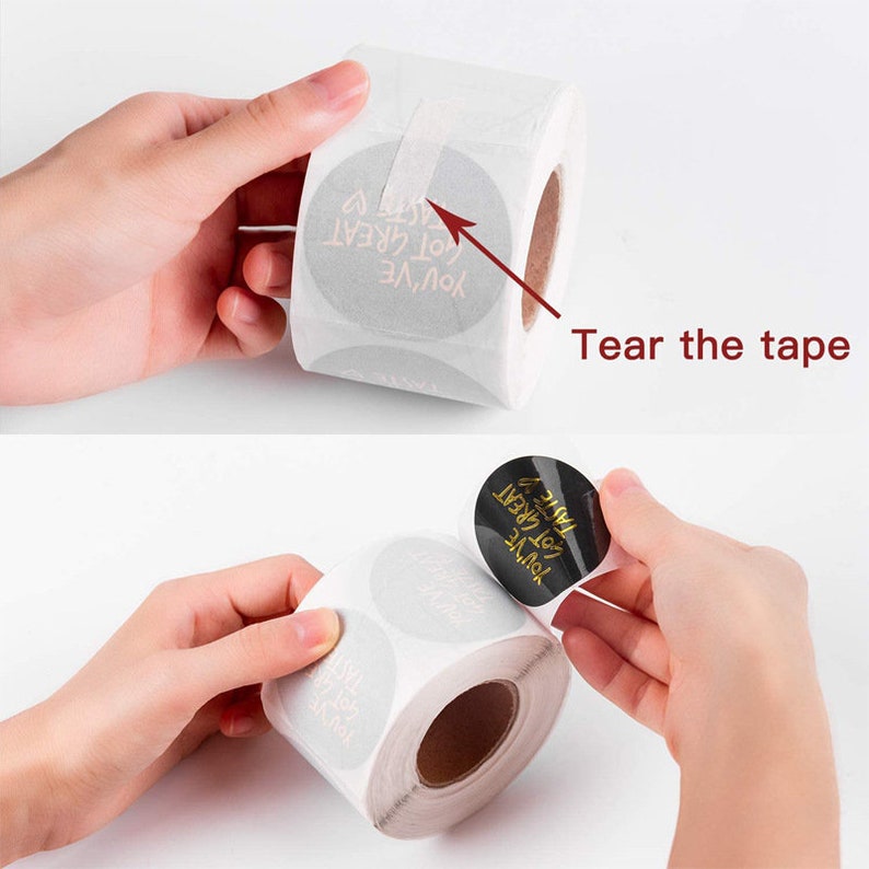 500pcs 1 Gold Foil You've Got Great Taste Etsy