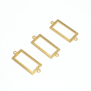 Pendientes de latón, accesorios para pendientes, conector para pendientes, colgante para pendientes, suministros de joyería, joyas de latón, pendientes rectangulares, S273