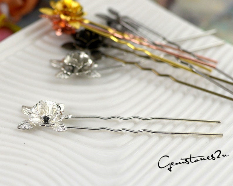 20pcs Brass Cameo Setting Hair Pins Wedding Hair Pins Prom Etsy