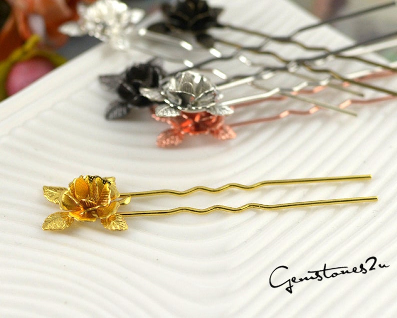 20pcs Brass Cameo Setting Hair Pins Wedding Hair Pins Prom Etsy