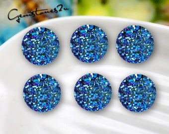 20pcs 8mm / 10mm / 12mm Druzy Cabochons Faux Druzies Cabochon Resin Kawaii Glitter Cabs Jewelry Findings Embellishments Craft Supplies ZY19