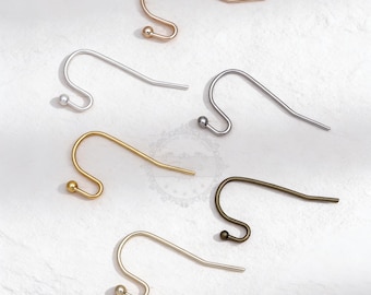200pcs Earring Hooks, Simple Earring, Antique Copper Ear Hooks, Copper Ear Wires, Fish Hook Earrings, Copper Earring Wire, 08637