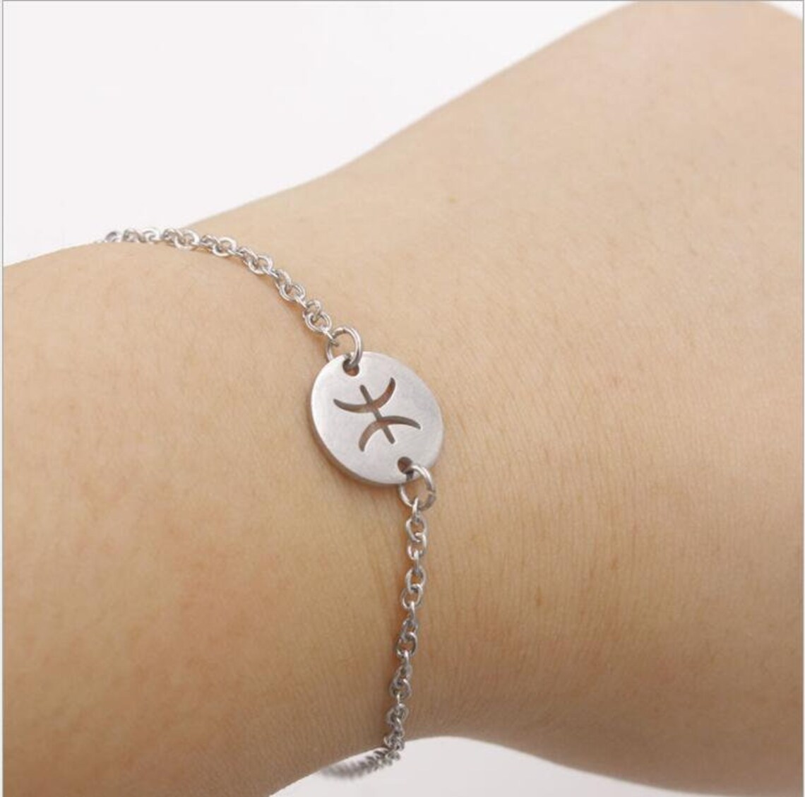 3pcs Stainless Steel Round 12 Zodiac Charm Bracelet Etsy