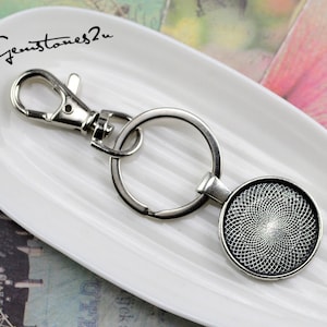 10 set fotonyckelringar DIY-kit - tom rund 1 tum (20 mm-38 mm) bezel-infattning - Basinfattning, Basnyckelring, Nyckelringar bild 3