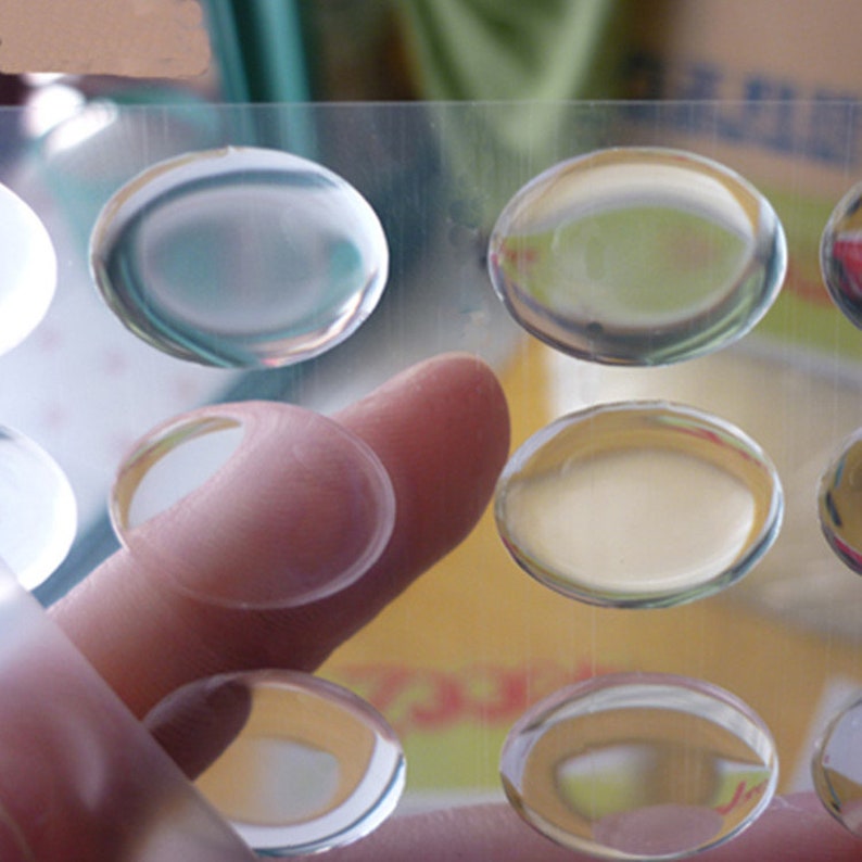 Oval Clear Epoxy Stickers 3D Epoxy Dome Lens Stickers High Etsy