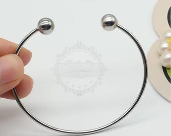 2pcs Stainless Steel Gold Bracelet,Adjustable Stainless Steel Alex Bangle Bracelet,DIY Openable Bracelet,Bracelet Inside Diameter 60mm, T97