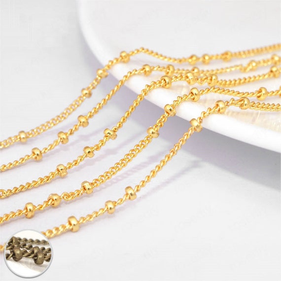 10M stainless steel ball beaded necklace rosary chain for jewelry making finding