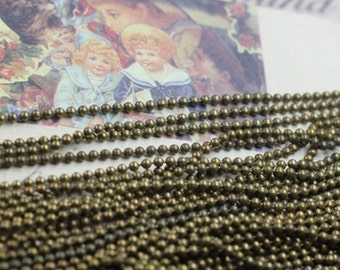 5m 2.4mm Nickel Free --antique bronze Ball Bead Chains