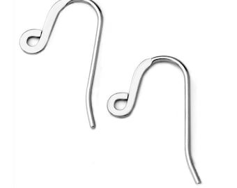 100pcs 1x12x22mm Stainless Steel Ear Wire Earring Hooks ,Wholesale Earrings Hypo-Allergenic Earrings, Ear Wires DIY Jewelry Finding Supplies