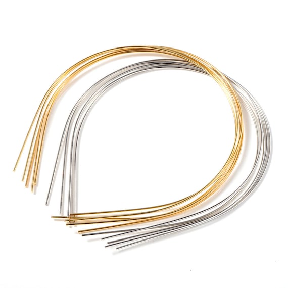 20pcs Silver/Red copper Tone Tiara Making Base,Gold/Silver/Red copper Wire Headband,Wire Hair Band,Metal Headband,Thin Metal Hair Band