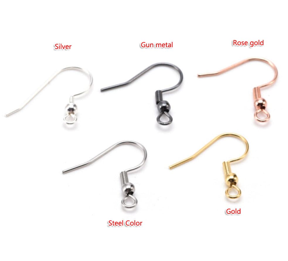 316 Stainless Steel French Lever Earrings Hooks Blank Base Setting