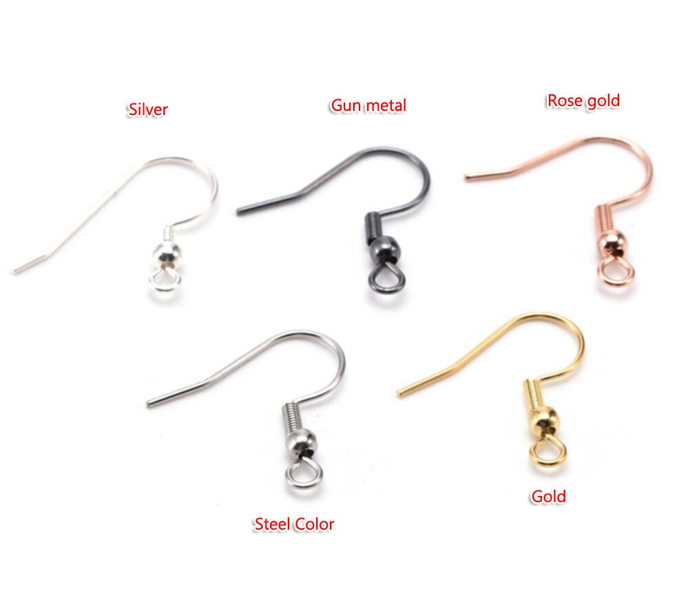 Surgical Steel Earring Hooks w/ Backing