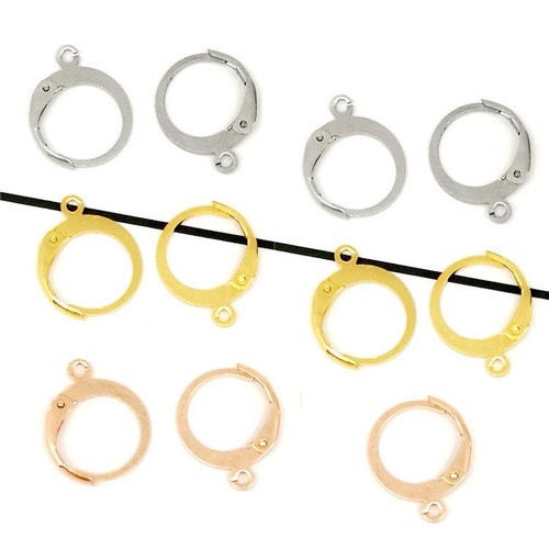 50pcs Stainless Steel Earring Wiresear Wire Earring Etsy