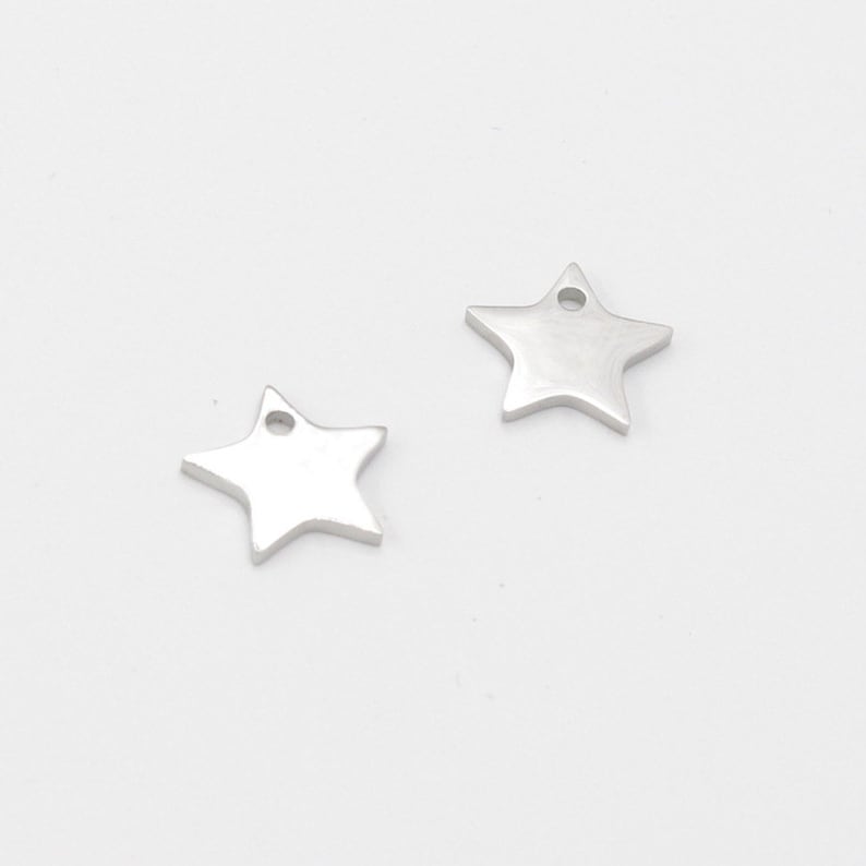 10pcs 11x16mm Highly Polished Stainless Steel Pentagram Pendant Charms,Lovely Star Necklaces,Stainless Steel DIY Supplies,Jewelry Findings