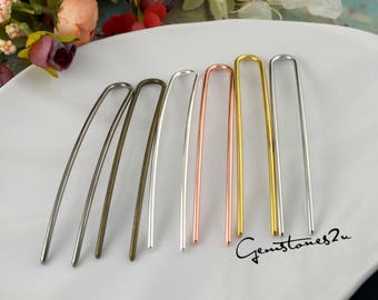 10pcs 100x3mm U Shaped Hair Pin, Brass Hair Fork, Gold Chignon Hair Bun Holder, Hair Slide For Long Hair, Womens Gift, Hair Accessories 8396