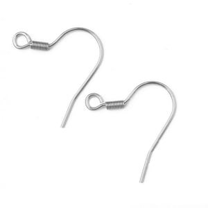 100pcs 17x20mm Stainless Steel Ear Wire Earring Hooks, Wholesale Earrings Hypo-Allergenic Earrings, Ear Wires DIY Jewelry Finding