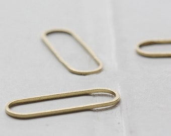 8x25x1mm Raw Brass Hollow Trapezoid Circles Findings, Trapezoid Wire Frame, Brass Trapezoid Findings,Geometric Findings,Jewelry Supplies,445