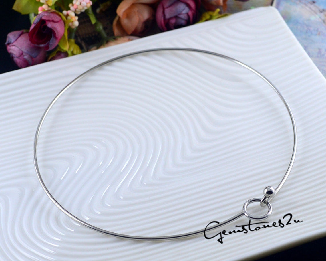 2pcs Stainless Steel Wire Necklace Ideal for Pendants and Etsy