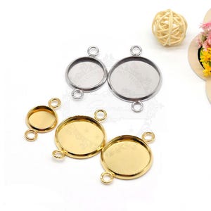 20pcs Stainless Steel Bezel Blanks, Bezel Tray Setting, Round Cab Setting, Bezel Cups, Blank Bezels, Cabochon Setting Wholesale -- 8 Sizes