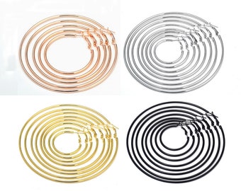 Hoop Earring Wires, Hypoallergenic Earring Finding- Dangle Earring- Wire Hoops- Open Hoop Earring Findings BU755