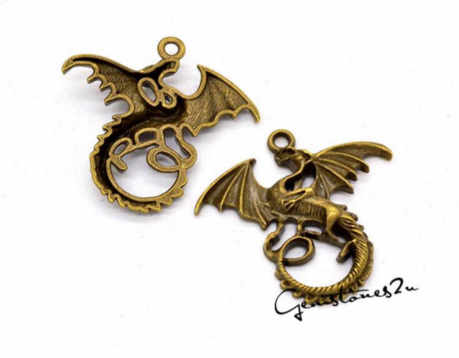 15pcs 43x46mm Dragon Pendant Charm Jewelry Making Findings Etsy