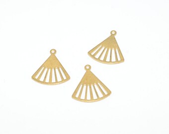 100pcs 16.5x14.5x0.7mm Brass earrings, Earring connector, Earring pendant, Jewelry Supplies, Brass jewelry, fan shape earrings, S261