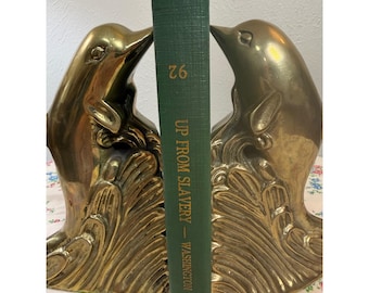Up From Slavery van Booker T. Washington, schooleditie 1928, vintage hardcover boek.
