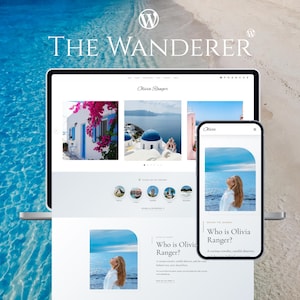 WordPress-Theme für Reiseblogs, ästhetische WordPress-Vorlage für Blogger: Vollständig anpassbar, schnelle Einrichtung, Fotografie, minimalistische Website