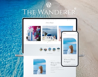 Travel Blog WordPress Theme, Aesthetic Wordpress Template for Bloggers: Fully Customizable, Fast Setup, Photographing, Minimal Website