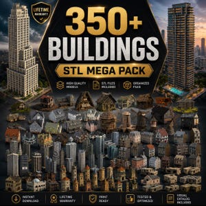 Pacote com mais de 350 edifícios em STL | Casas, Castelos, Torres, Cidades Medievais, Prédios Urbanos | Arquivos STL para Terreno de Jogos de Mesa | Pacote Completo para RPG e Jogos de Guerra