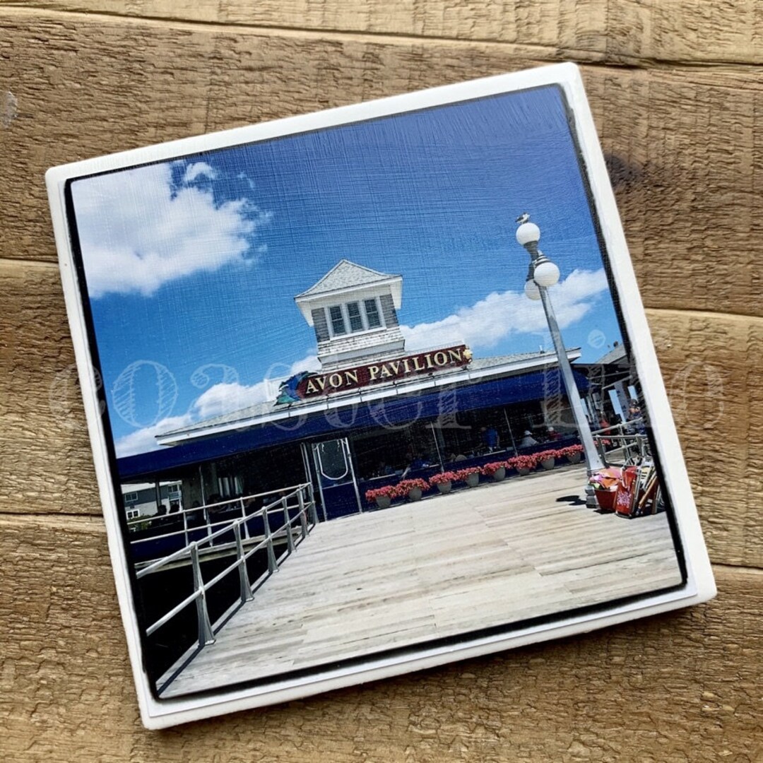 Avon by the Sea Avon Pavilion Tile Coaster Etsy