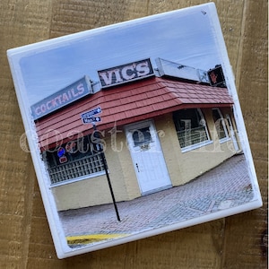 Bradley Beach: Vic's Pizza Tile Coaster image 1