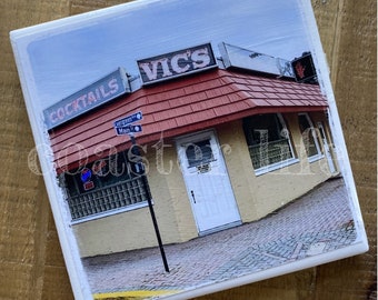 Bradley Beach: Vic's Pizza Tile Coaster