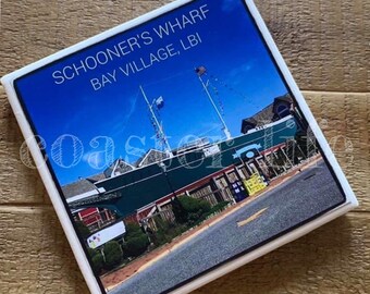 LBI: Schooner Bay Village Tile Coaster