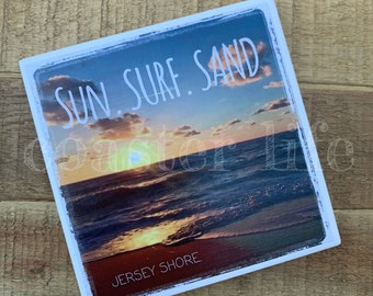 Beach Life: Sun Surf Sand Tile Coaster