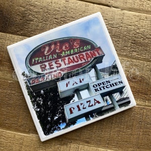 Bradley Beach: Vic's Pizza Tile Coaster image 2