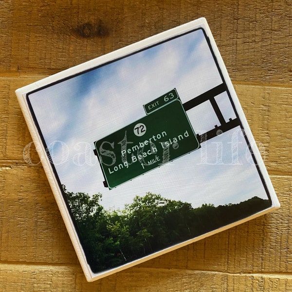 LBI: Exit 63 Tile Coaster