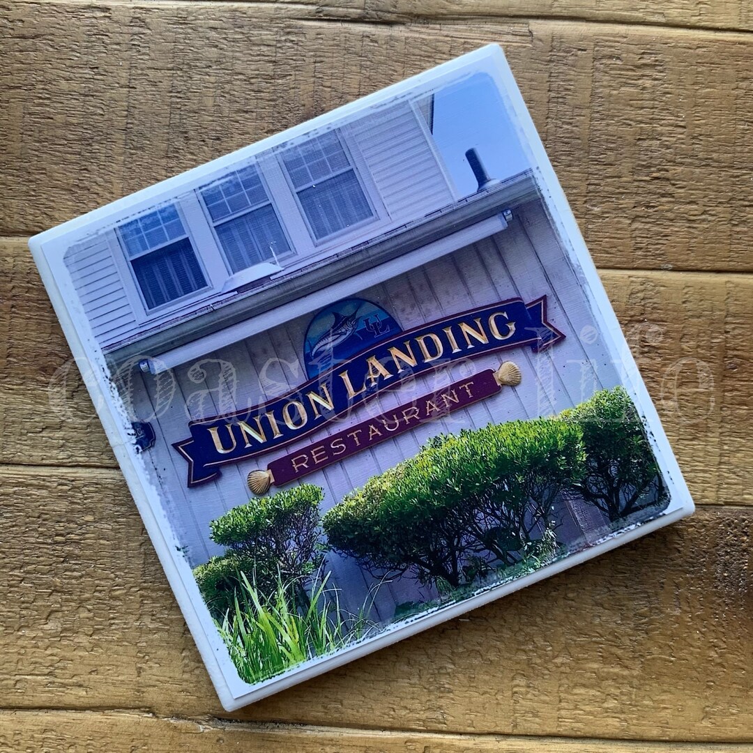 Brielle Union Landing Restaurant Tile Coaster 2 Choices Etsy